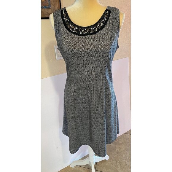 Maurices Embellished Sleeveless A-Line Dress, Size Large - Picture 1 of 10